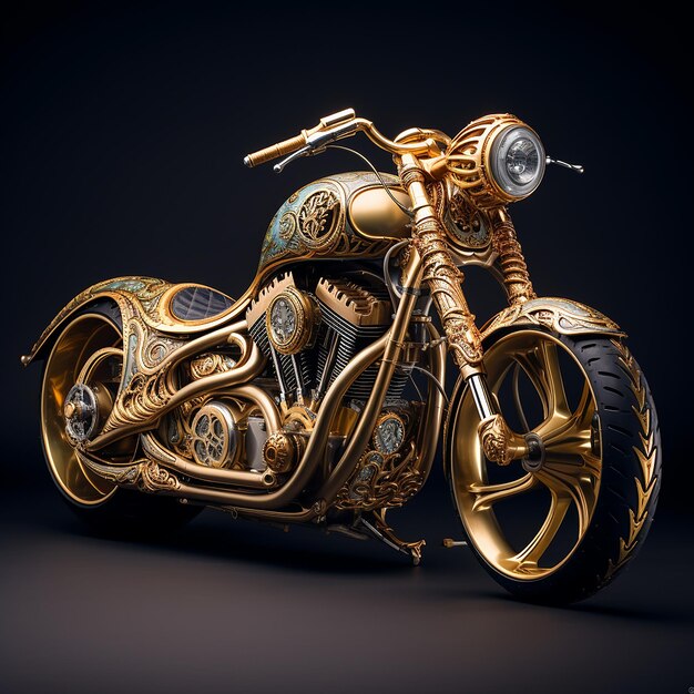 Photo cool motorcycle in studio