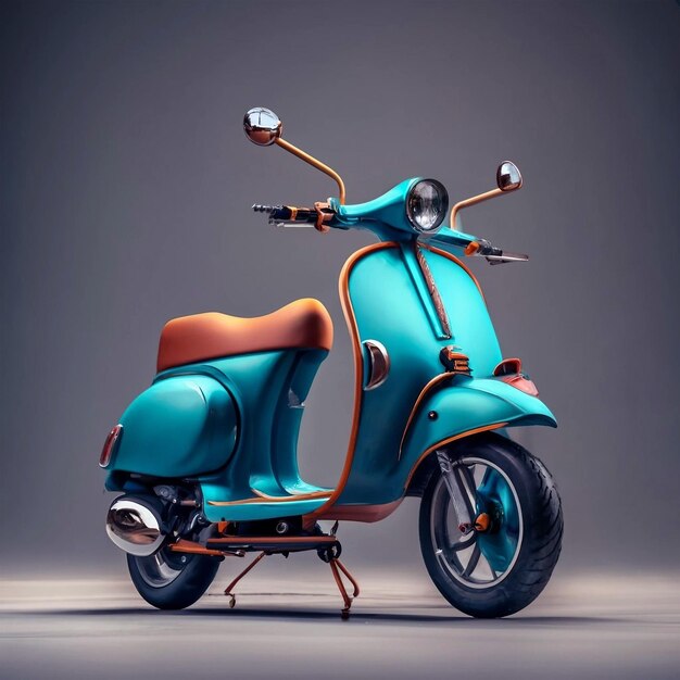 A cool Scooter in a grey Background