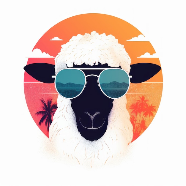 Cool Sheep In Sunglasses