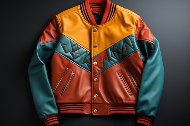 Cool varsity-jack bovenaanzicht