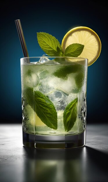 A cooling drink with mint and lime reminiscent of a Mahito