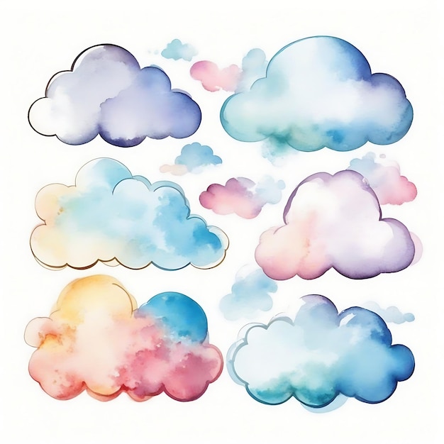 The Coolness of Blue Skies Entertaining Watercolor Illustrations