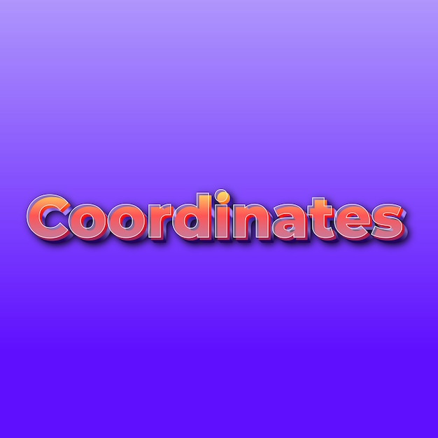 CoordinatesText effect JPG gradient purple background card photo