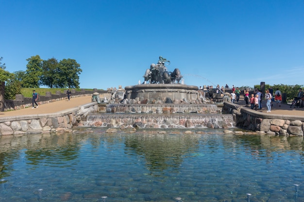 Copenhagen, danimarca - ï¿½ï¿½ 23 agosto 2017: fontana gefion nel parco langelinie