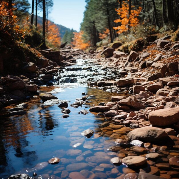 Copper Cascades Autumn Landscape Photo