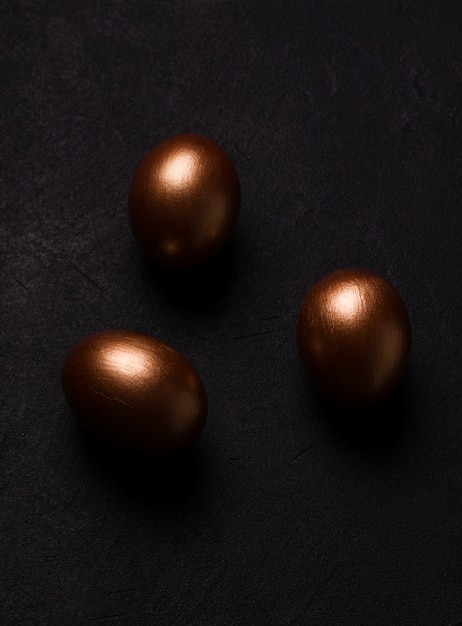 Copper colored easter eggs