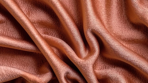 A copper colored satin fabric with a dark brown finish.