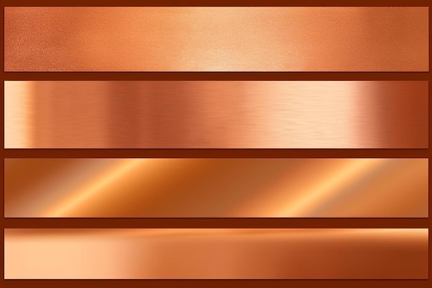 Фото Медная фольга текстура фона вектор золотой блеск металлический градиент шаблон медь антикварный цвет