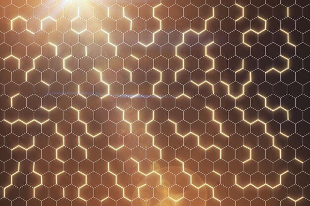 Photo copper hexagonal background