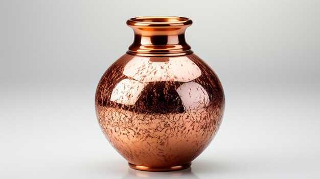 Copper Lota on white background