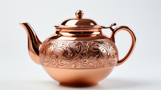 Copper Lota on white background