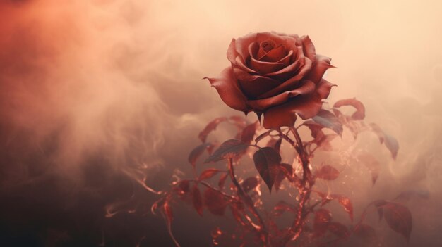 Copper Rose Color Fog Background