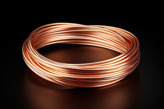 Copper wire isolated on white background