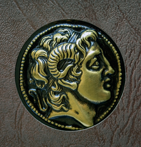 Foto una copia della moneta greca antica