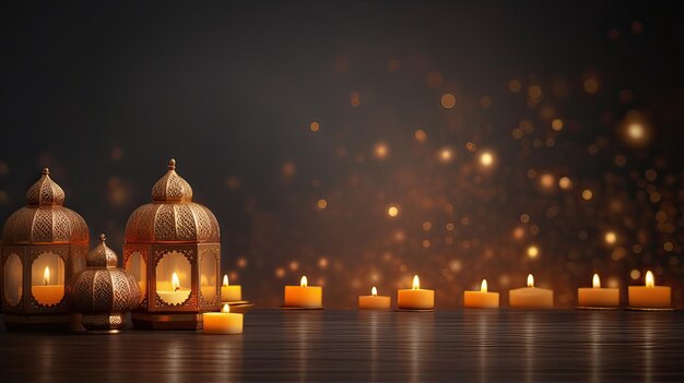 Copy Space Diwali Background Banner