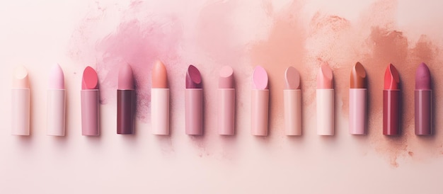 copy space image on isolated background lipsticks smudged