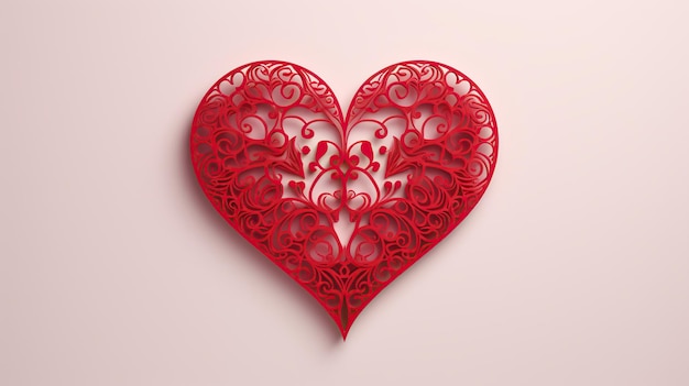 Фото Копия пространства в форме сердца валентина на изолированном фоне