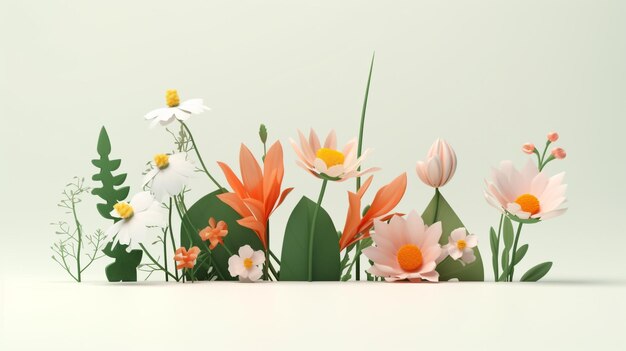 Copy space with floral paper cut decoration on white background