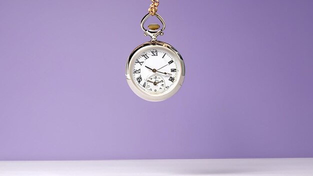 Copy space with a pocket watch suspended in midair hands frozen in time