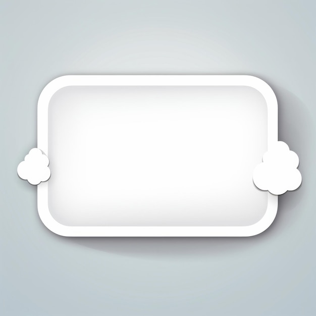 Photo copyspace speech bubble with clouds communication notification message concept