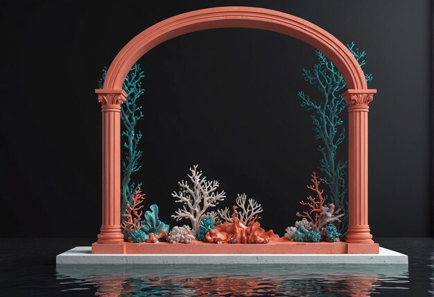 Foto un arco di corallo con corallo