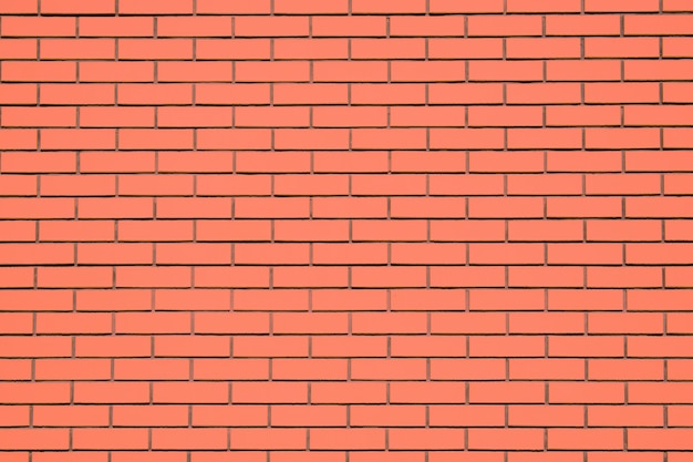 Coral brick wall background. Living Coral textural brick wall, color swatch