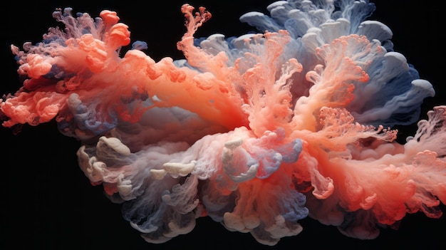 Коралловое космическое облако красочный взрыв пастельных оттенков рококо