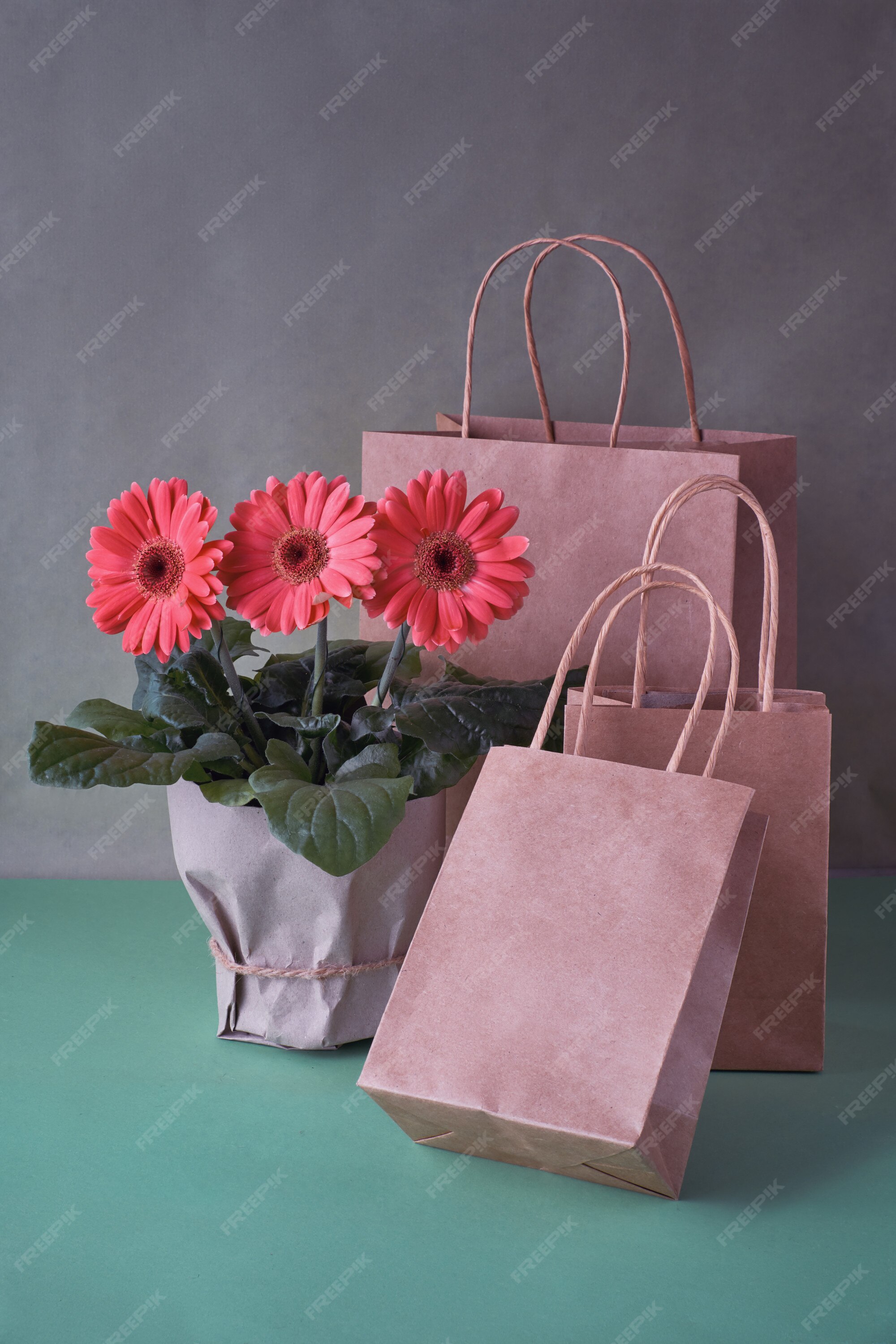 A Beautiful Flowers on a Chanel Paper Bag · Free Stock Photo
