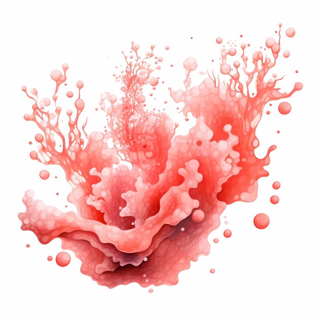 Coral_hand_drawn_splashes_on_white_background