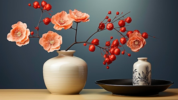 Coral Pion Metal Vase Beautiful Peony Background Image Desktop Wallpaper