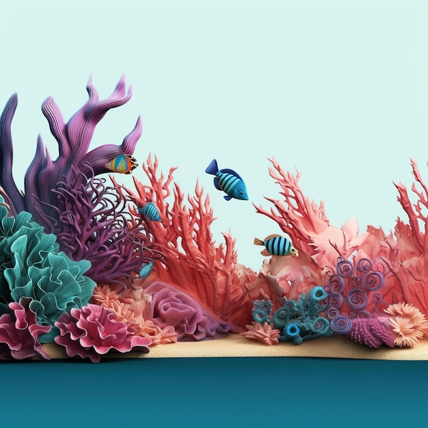 Photo coral reef illustration