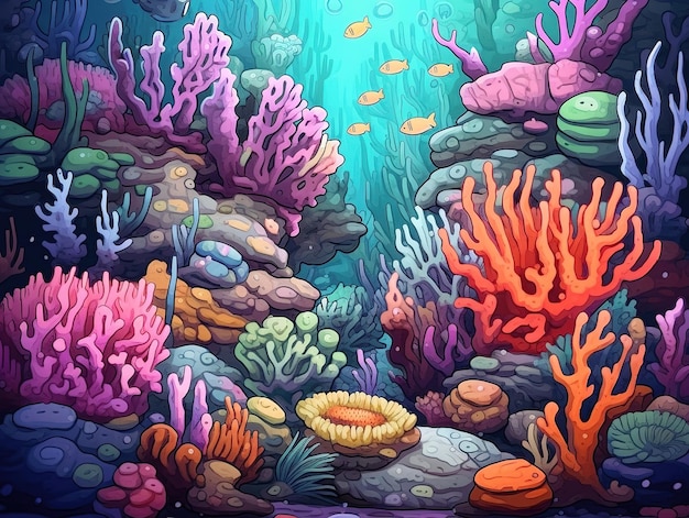 Coral reef illustration