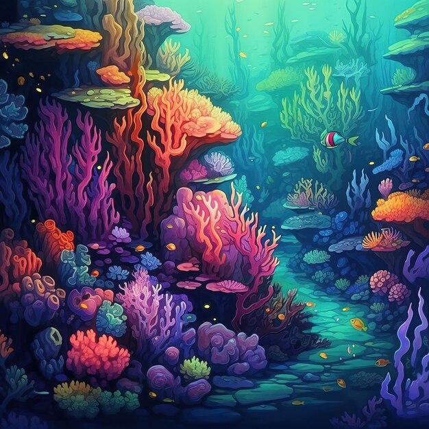 Coral reef illustration