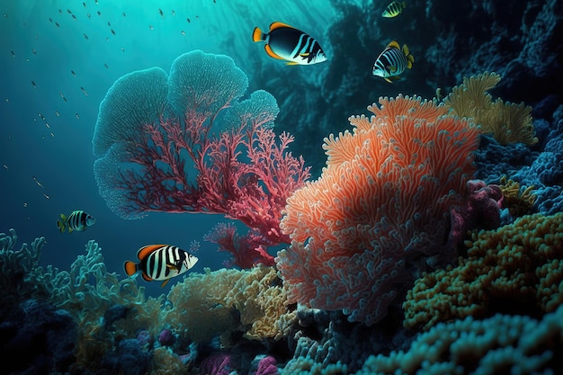 coral reef in the sea