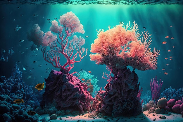 coral reef in the sea