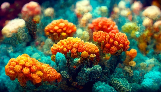 Coral reef vibrant  under water 3