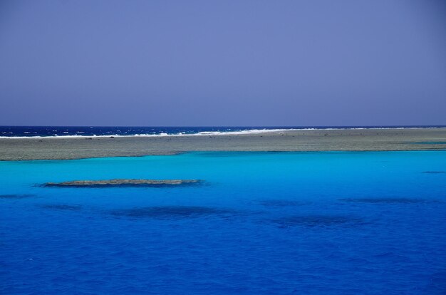 Coral reef with far horizon