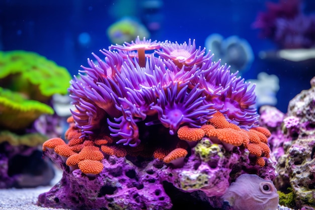 a coral reef with many different types of corals