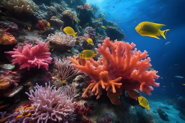 海洋生物が生息するサンゴ礁