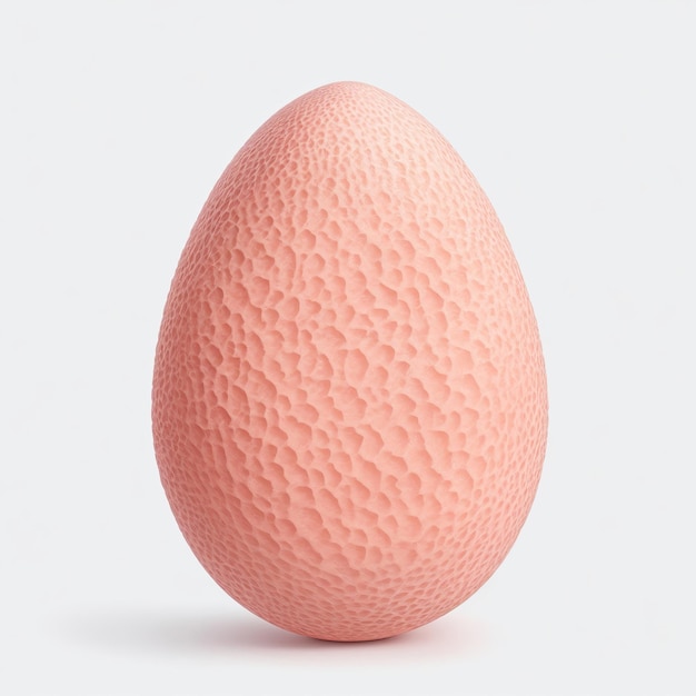 Coral stone Egg shape on white background