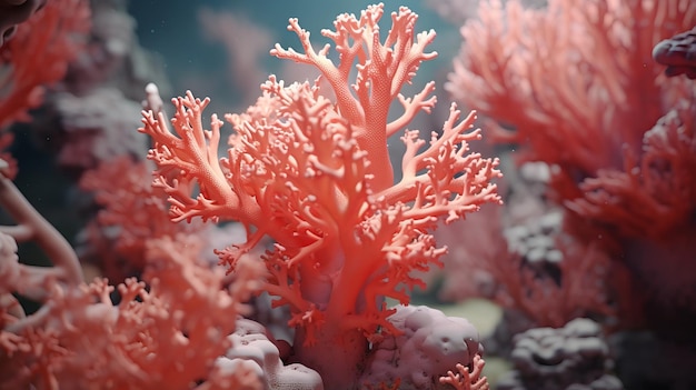 corals and algae on the seabed