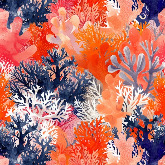 Foto coralli sfondo luminoso