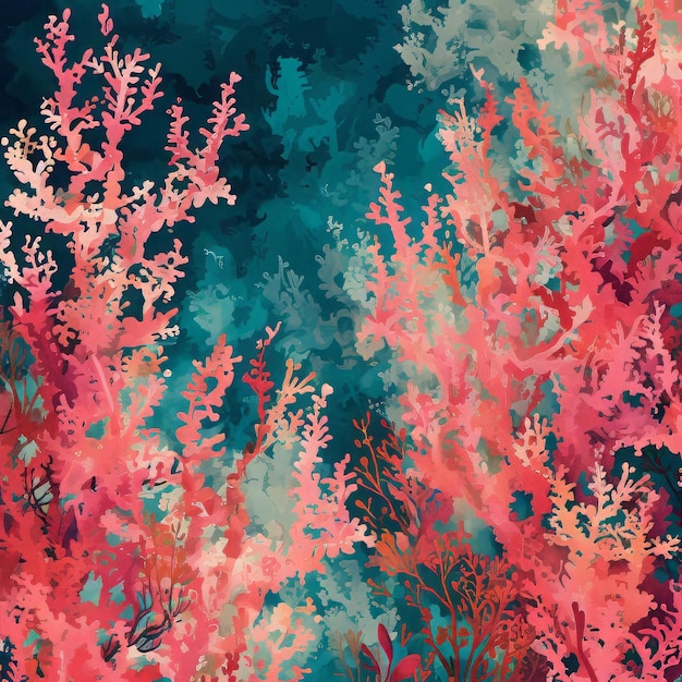 Photo corals bright background