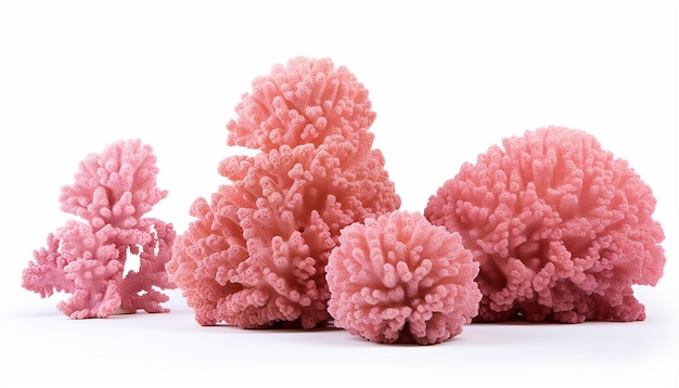 Corals Isolated on White Background Clipping Path