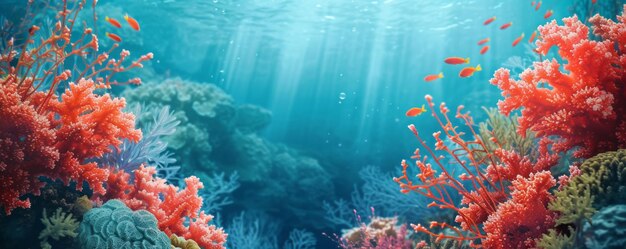 Photo corals seascape background