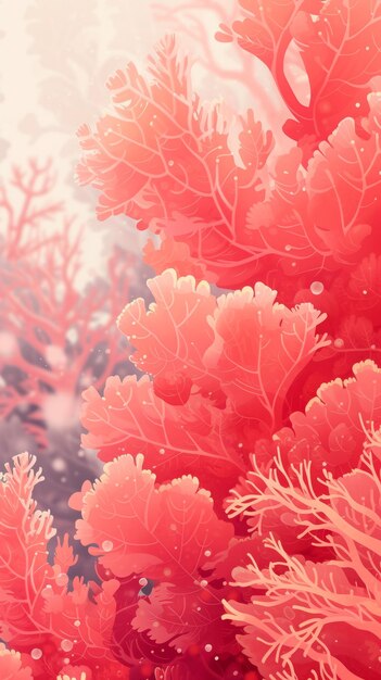 Photo corals seascape vertical background