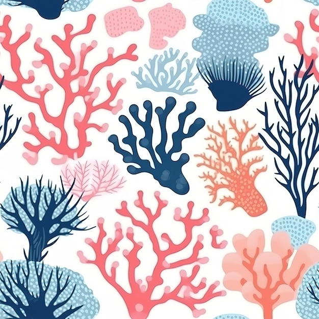 Corals on a white background.