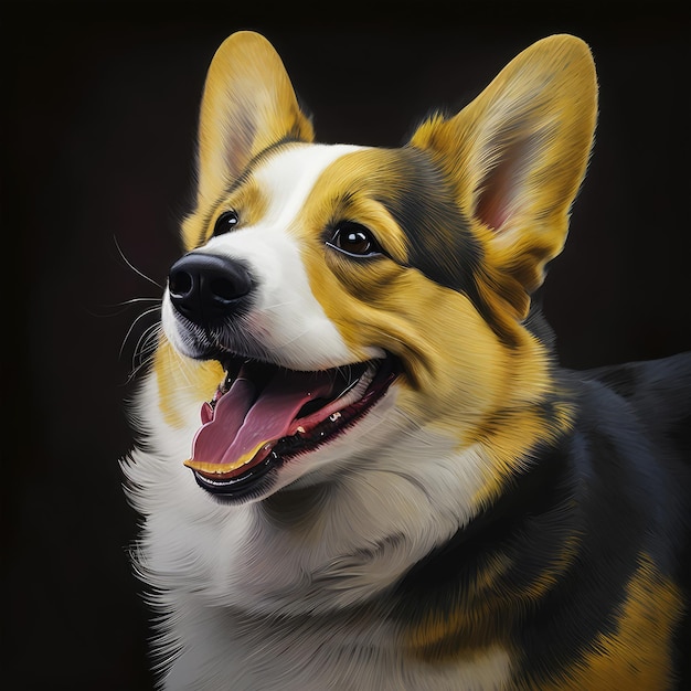 Corgi dog closeup