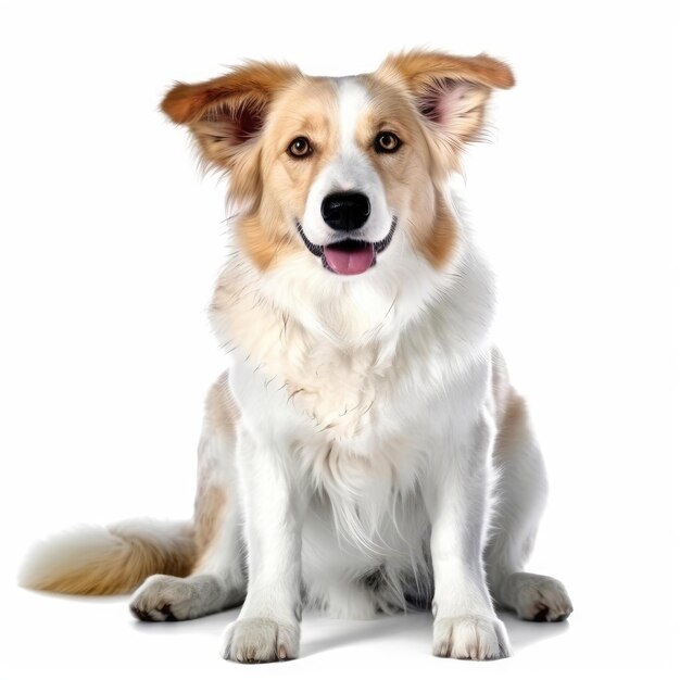 Corgi dog on white background