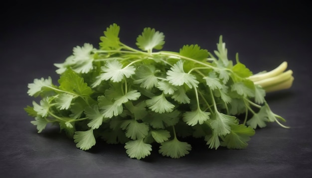 Coriander or Cilantro root isolated on white background